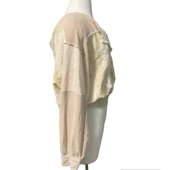 Free people embroidered tan top sz- XS - Picture 3 of 6